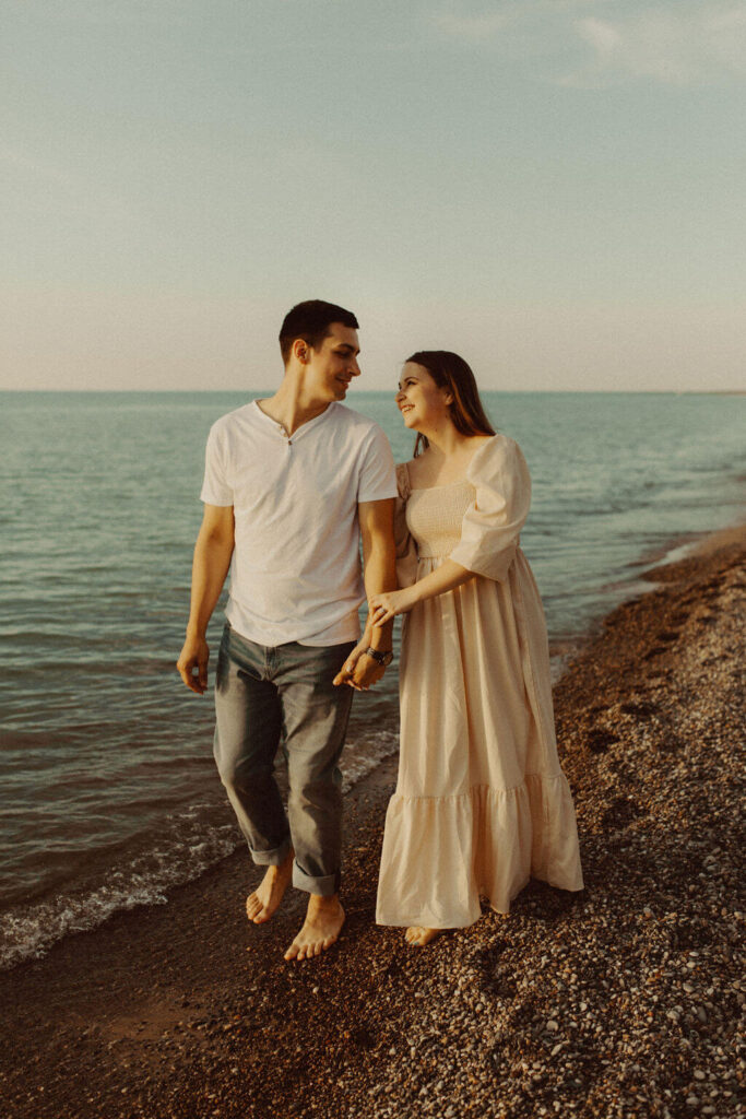 Grand Bend engagement session in the sand dunes
